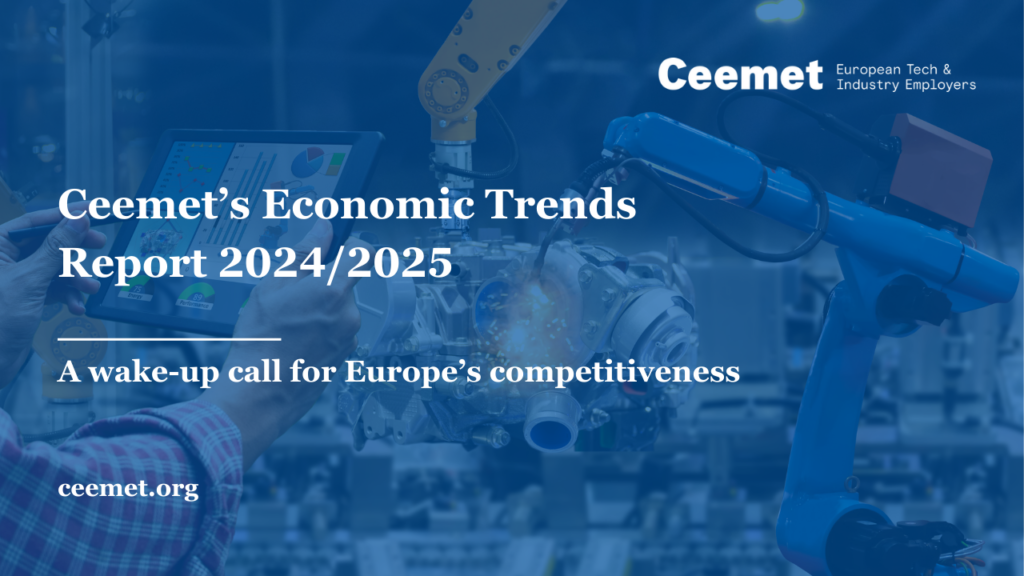 Ceemet’s Economic Trends Report 20242025 A wake-up call for Europe’s competitiveness